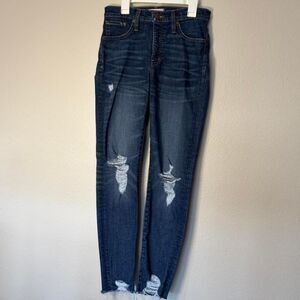 Madewell Women's Blue Dark Wash Skinny Jeans